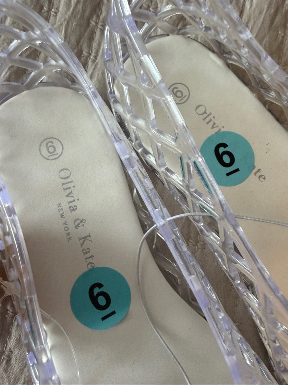 Olivia & Kate Super Cute Jelly Ballet Flats - Transparent 6 ❤️ - Picture 4 of 4
